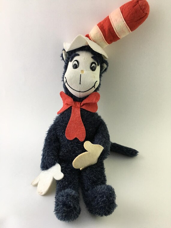 vintage cat in the hat stuffed animal