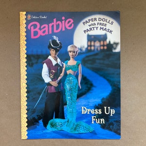 1999 Barbie Dress Up Fun Halloween paper doll book