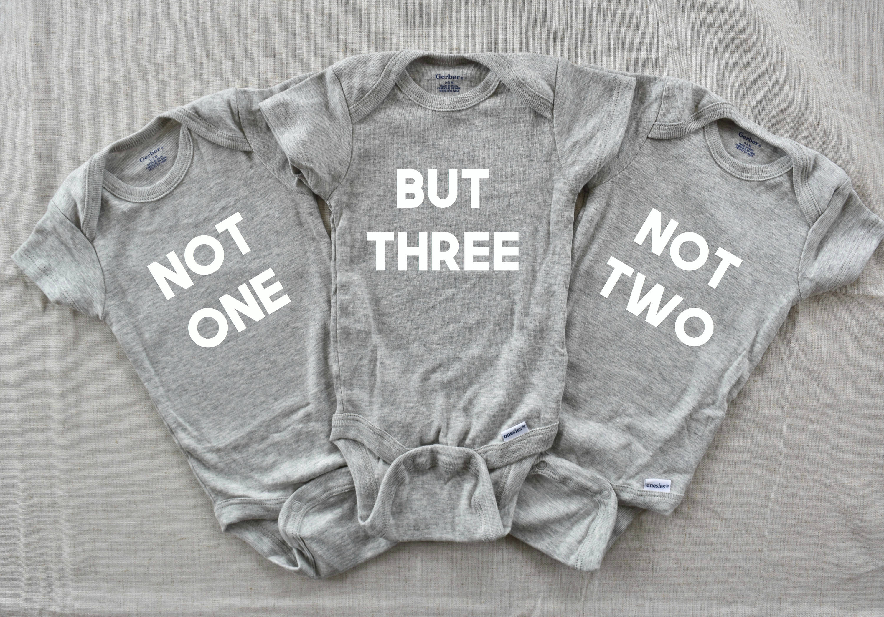 triplet onesies