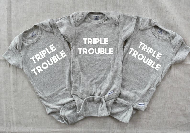 triplet onesies