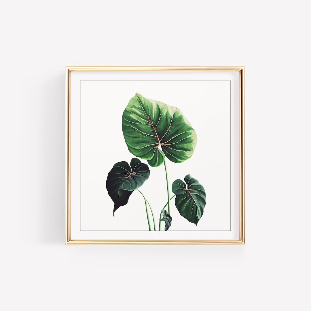 Modern Tropical Plant Wall Art for Beach House Plant Painting Living