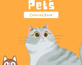 Animal Pets Coloring Pages - Downloadable Printable PDF - Over 200 Pages