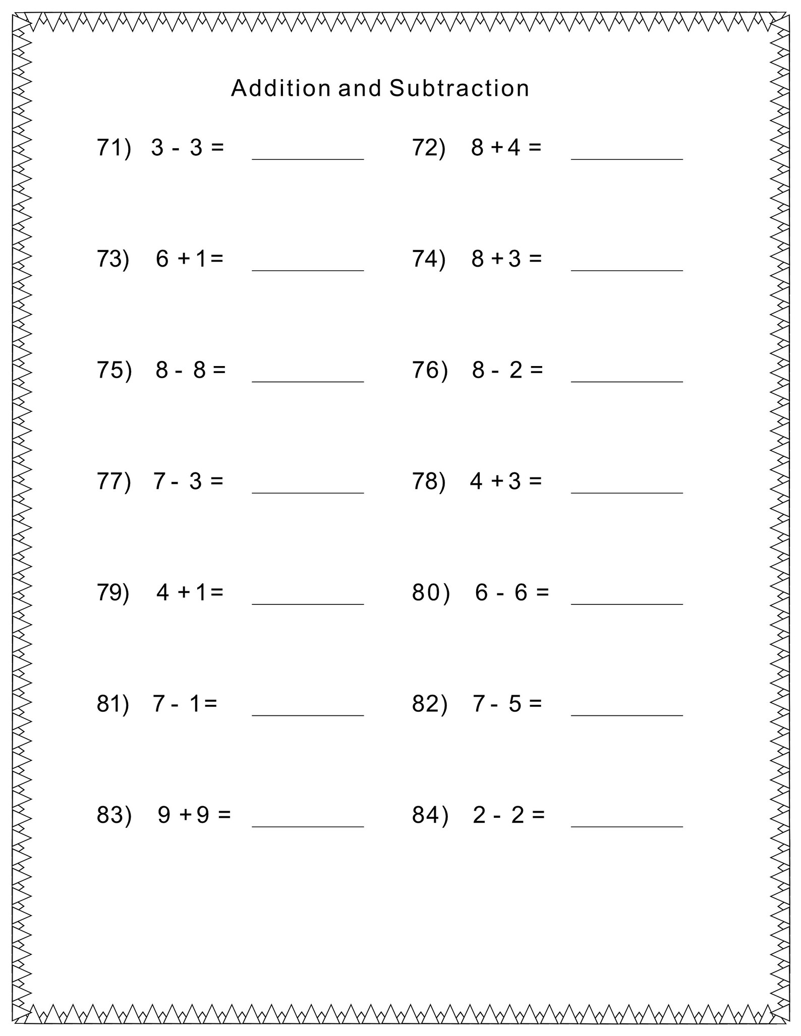 Arithmatic and Subtraction Practice Worksheets for Smart Kids to ...