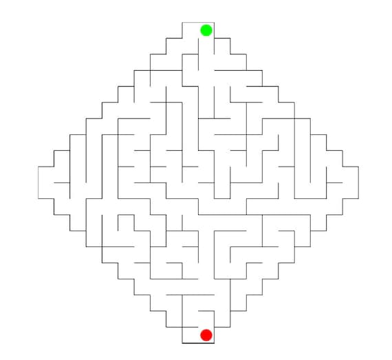 50 printable maze worksheets maze puzzles for adults etsy