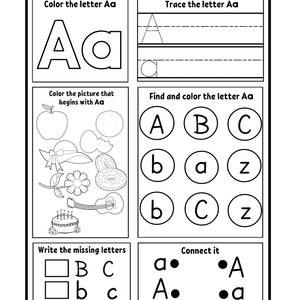 Alphabet Practice Worksheets Abcs Practice Worksheets , Etsy - Etsy