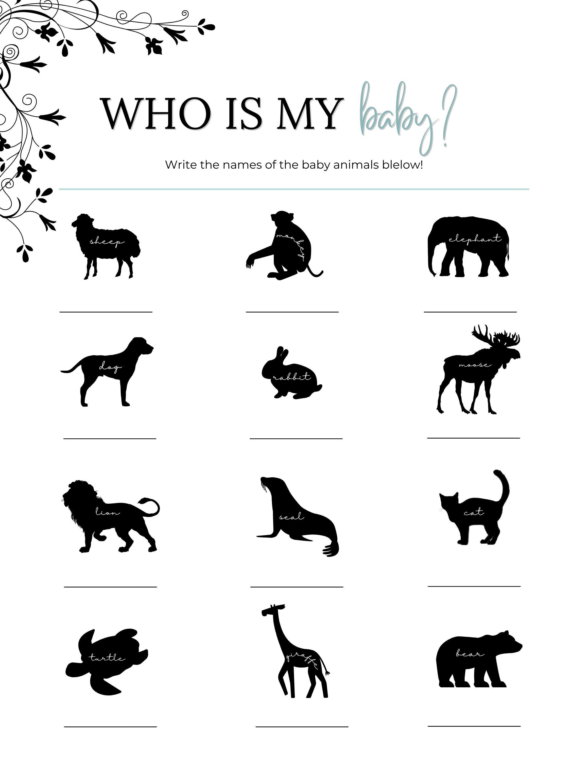 Printable Baby Shower Games Baby Shower Games Bundle Download Baby 