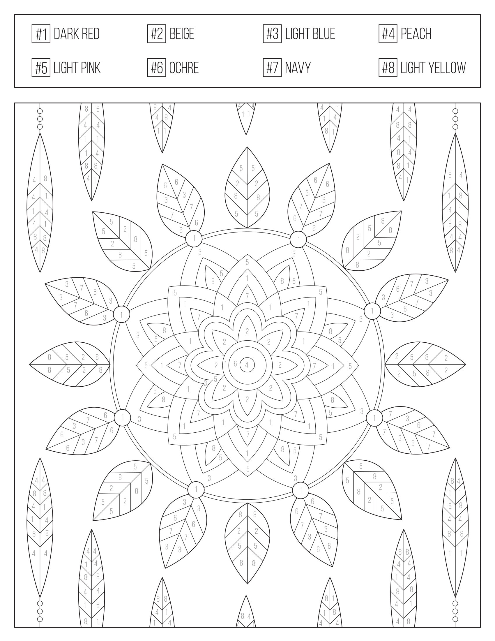 Color by Numbers Printable Coloring Book for Adults & Teens | Etsy