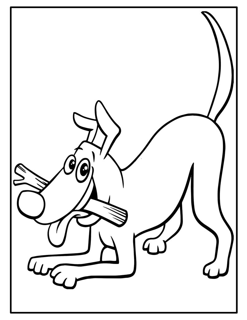 PRINTABLE Puppy Coloring Pages. Kids Party Games Birthday - Etsy