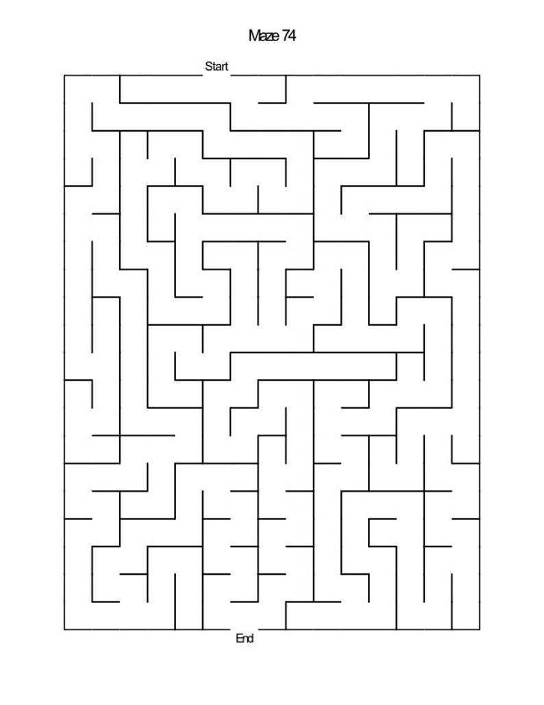 Print Out Mazes 100 Printable Mazes and Answer Sheets Etsy Etsy