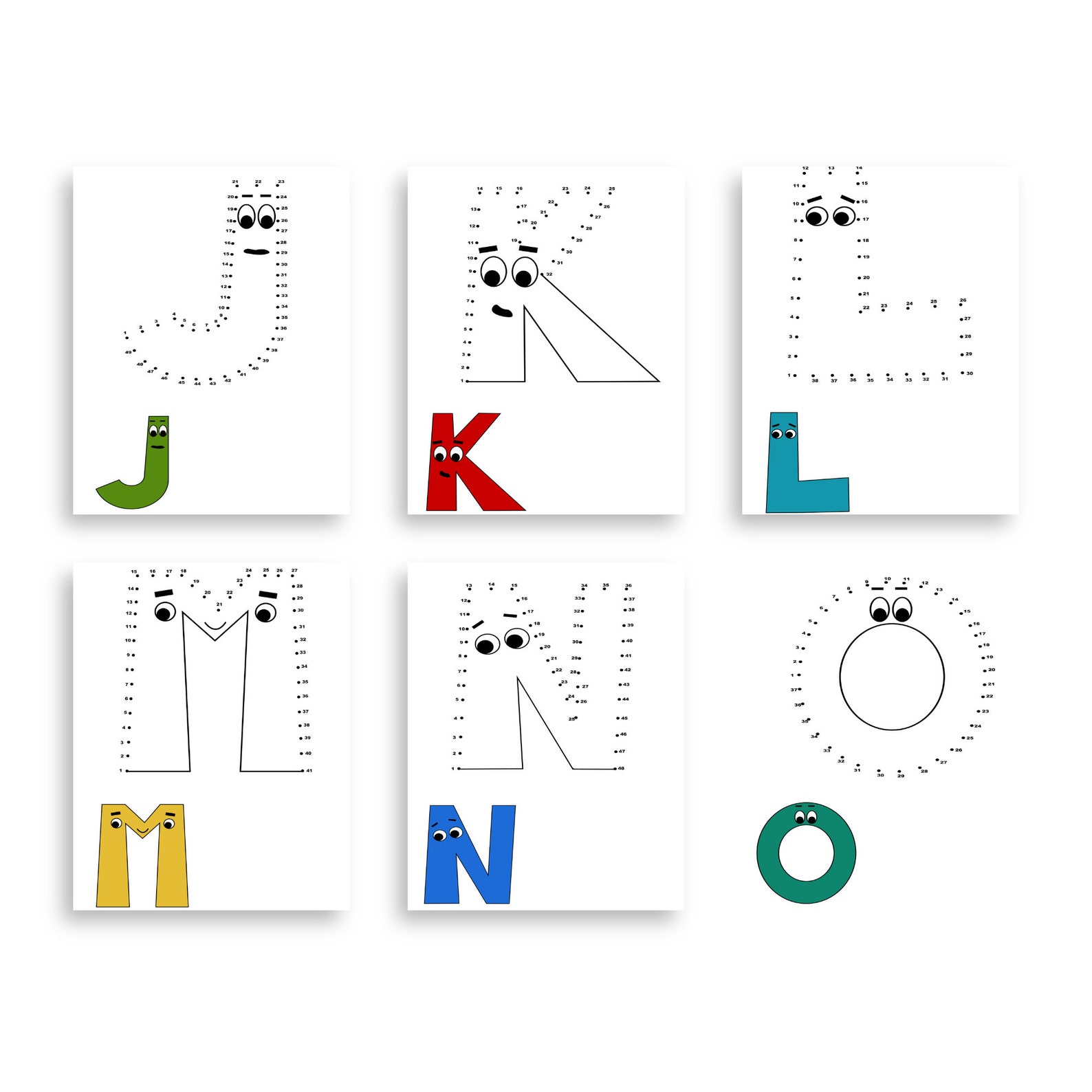 Dot to Dot ABC Printables Dot to Dot Activities for Learning - Etsy