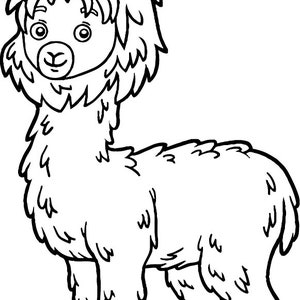 Llamas Coloring Pages For Adults and Kids Printable image 2