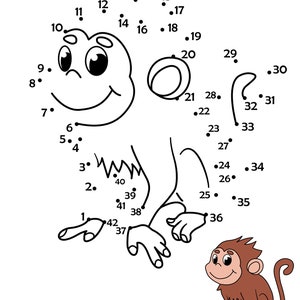 Printable Dot to Dot Animal Safari Coloring Pages Dot to Dot Activities for Kids image 4