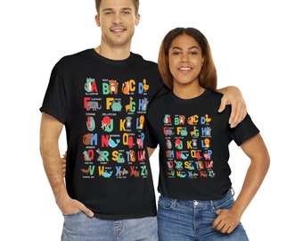 ABC T-Shirt for Teachers and Homeschool Parents Unisex Heavy Cotton Tee