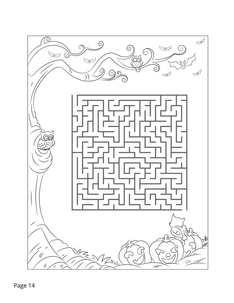 Halloween Mazes for Kids Printable Mazes for Kids 48 Trick or Treat