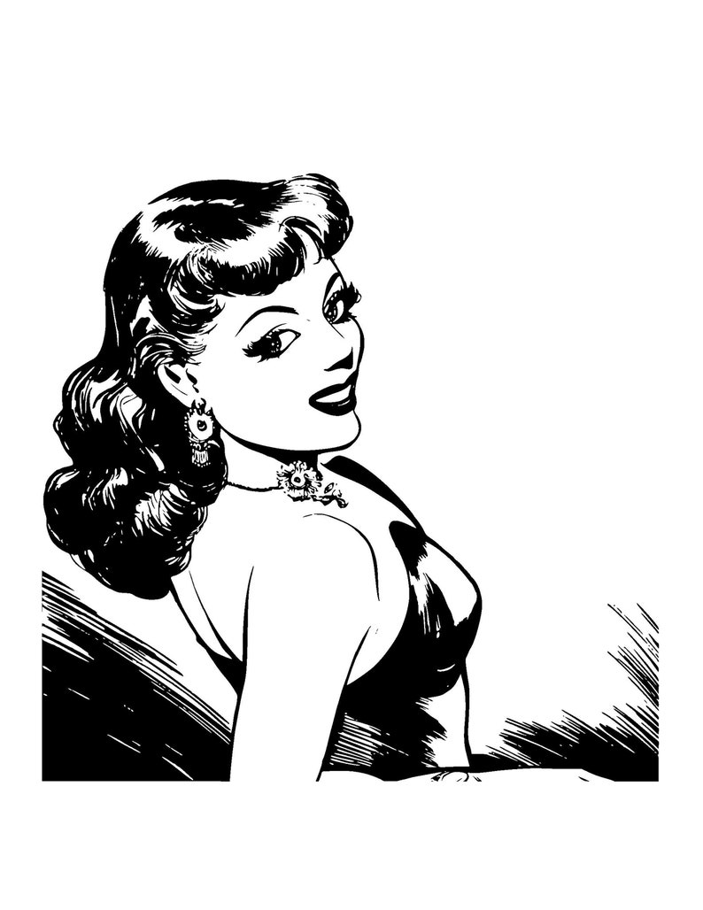 Printable Vintage Comic Book Style Coloring Pages for Adults - Etsy