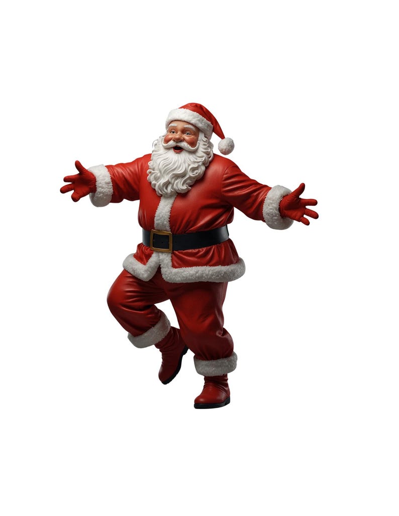Statuetta Babbo Natale Animato Con Musica E Luci LED – 33 Cm, Braccia Mobili E Fiocchi Di Neve Rotanti