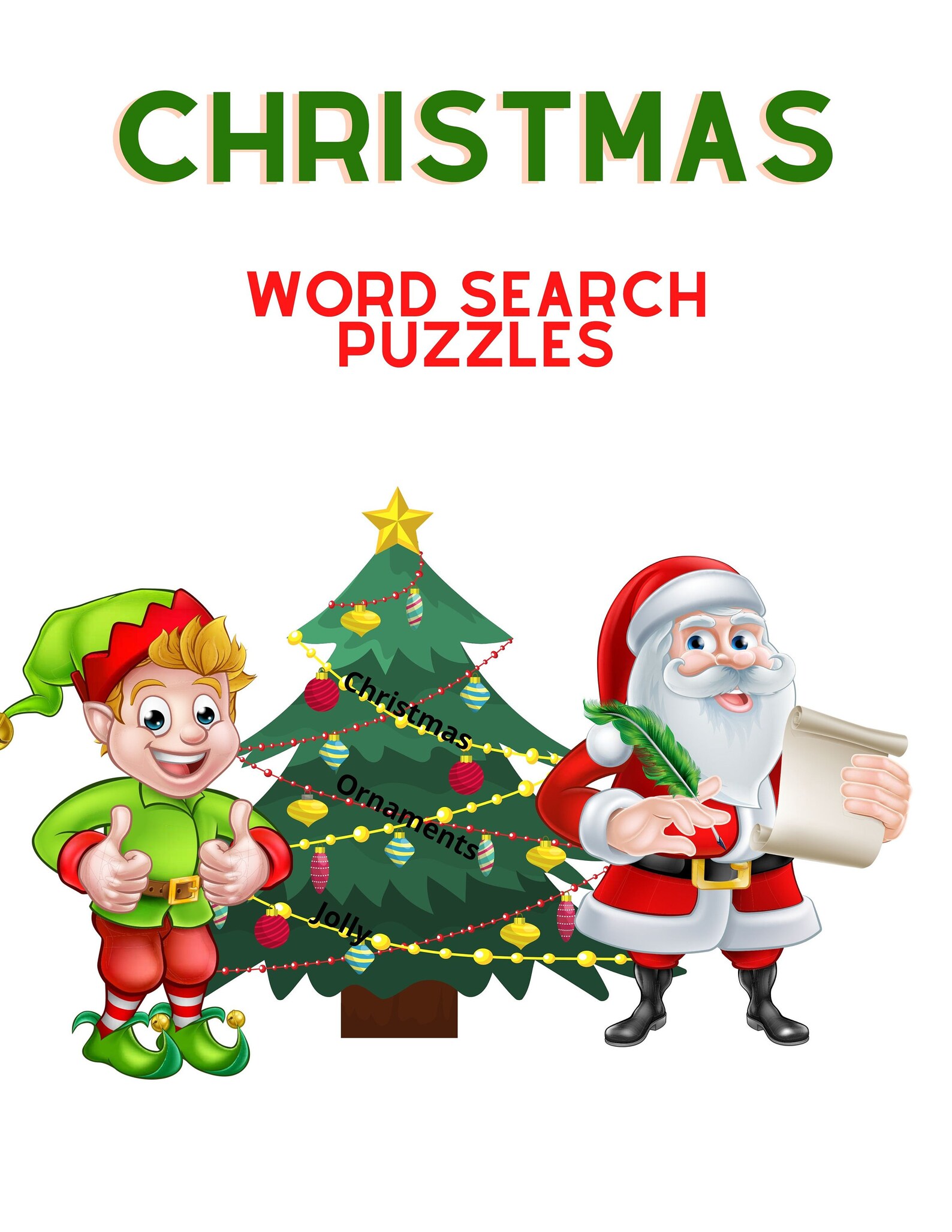 Printable Word Search Puzzles Printable Christmas Word Etsy