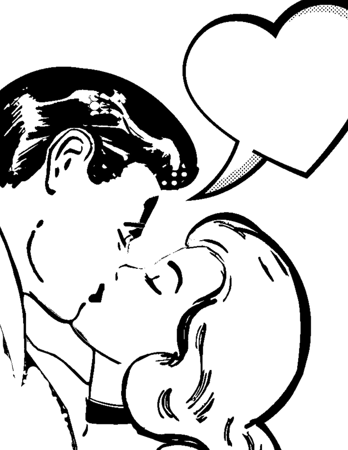 Printable Vintage Comic Book Style Coloring Pages for Adults - Etsy