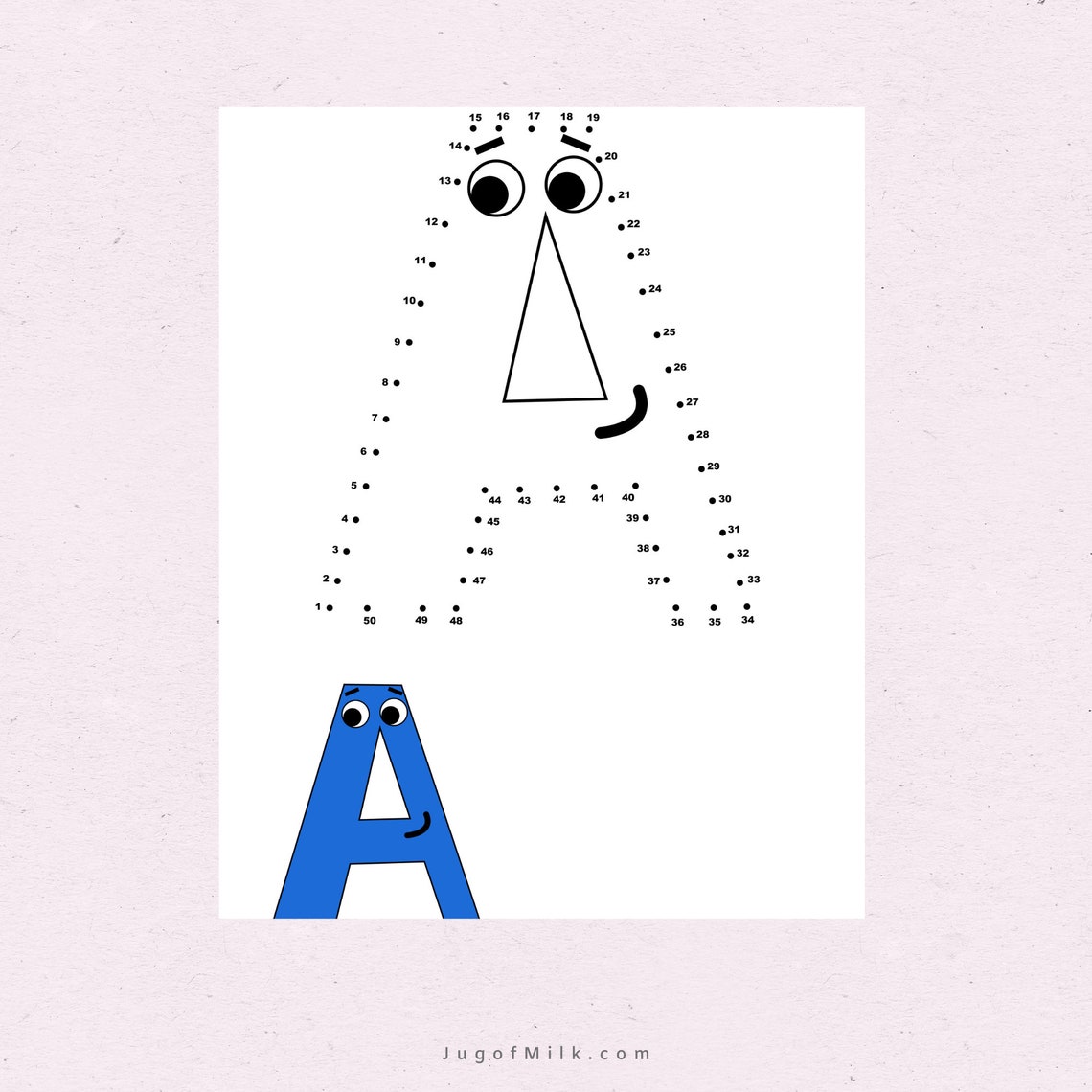 Dot to Dot ABC Printables Dot to Dot Activities for Learning Etsy