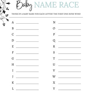Printable Baby Shower Games, Baby Shower Games Bundle, Download, Baby ...
