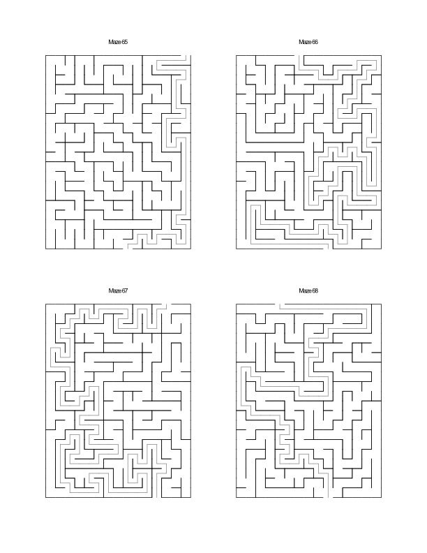 print out mazes 100 printable mazes and answer sheets etsy
