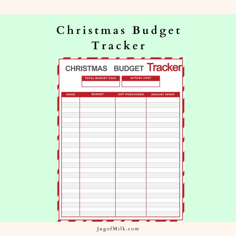 Printable Christmas List Planner Journal and Organizer Complete ...