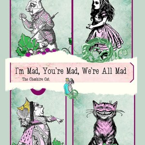 Scrapbooking Alice Vintage Style Ephemera Printables zum sofortigen Download