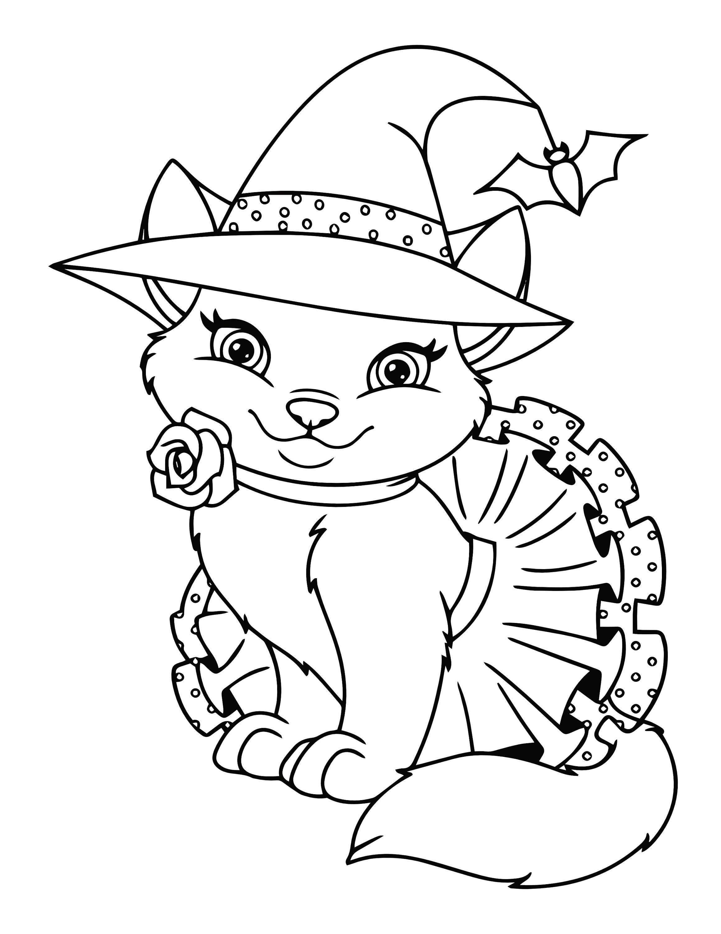 Kitten Coloring Pages 20 Printable Kitten Coloring Pages for   Etsy