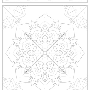 Color by Numbers Printable Coloring Book for Adults & Teens , Etsy image 8