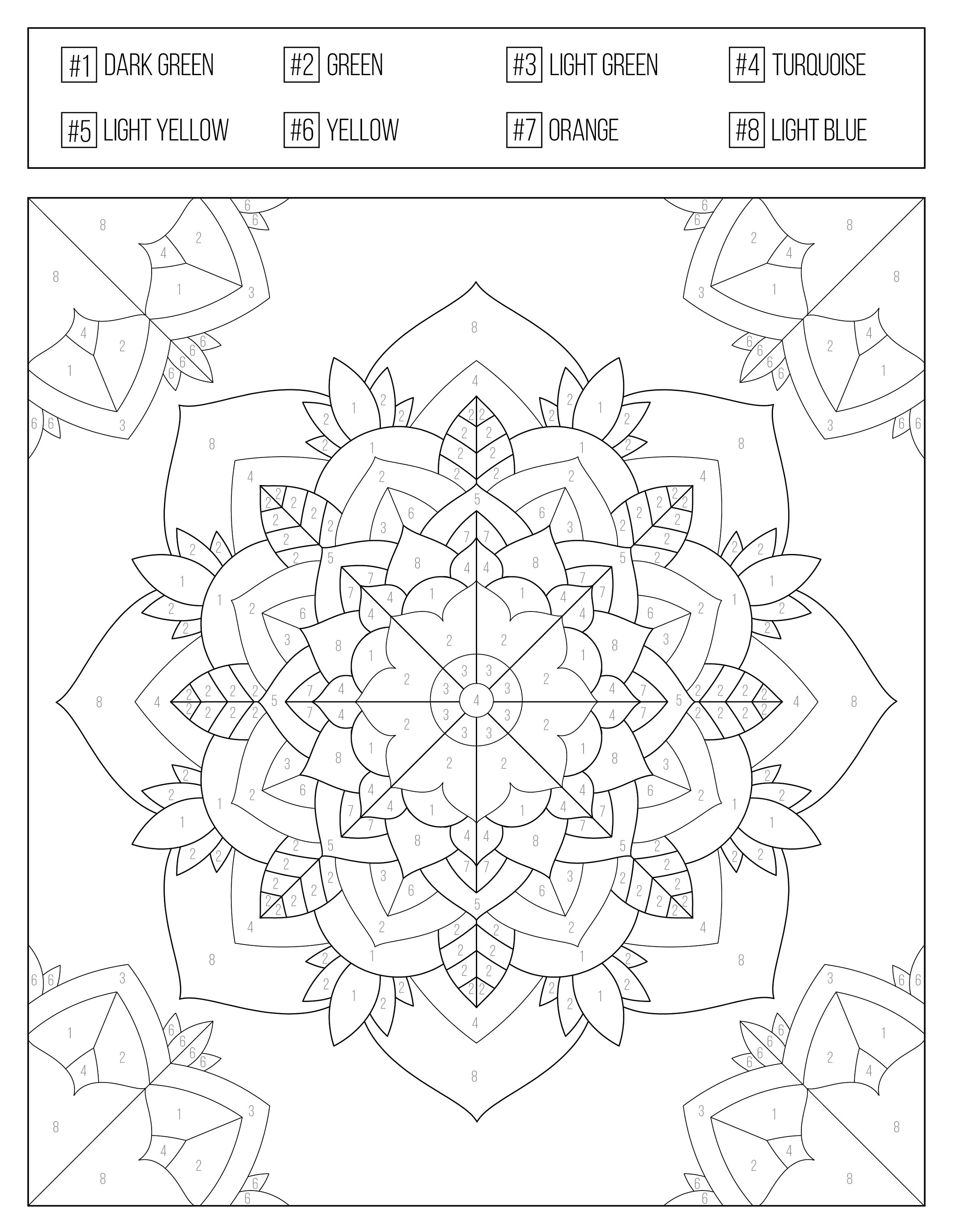Color by Numbers Printable Coloring Book for Adults & Teens , Etsy