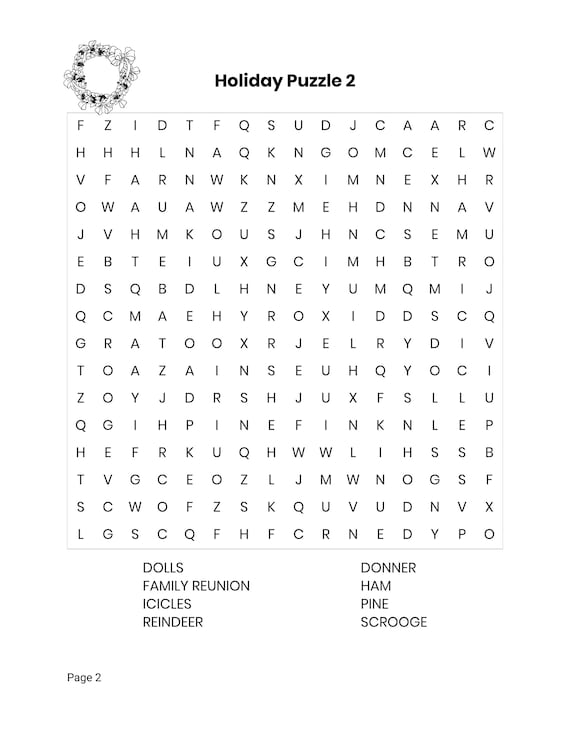 christmas word search printable christmas word find etsy etsy