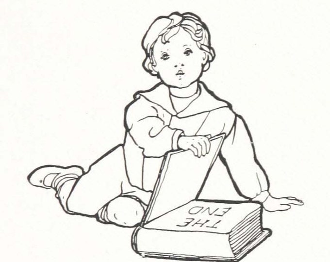 Featured listing image: Vintage Style Coloring Book PDF - Printable Coloring Book Pages