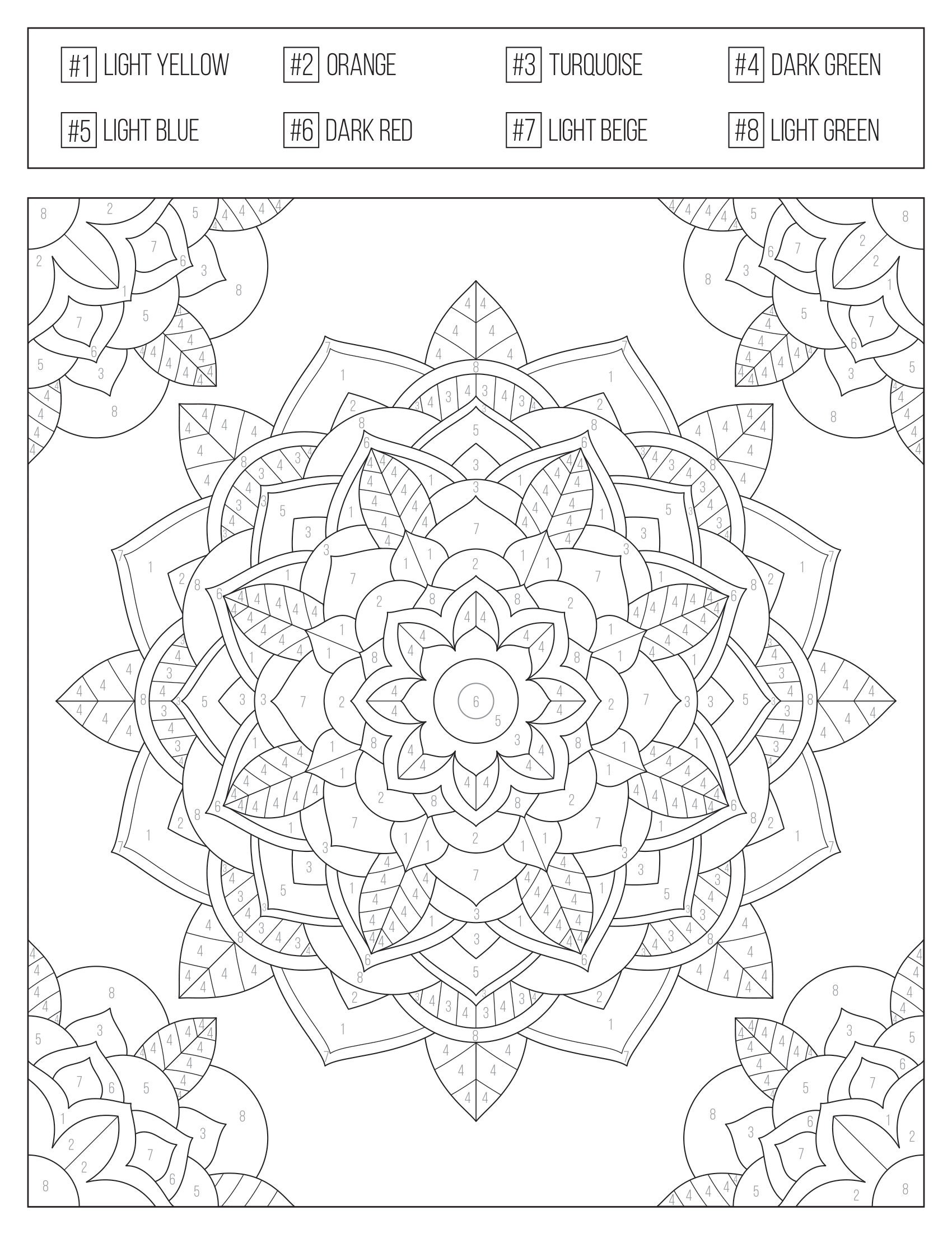 Color by Numbers Printable Coloring Book for Adults & Teens   Etsy ...