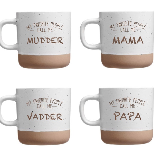 Father's Day gift / Mother's Day gift mug - 4 different motifs to choose from on a white ceramic mug with 360ml engraving