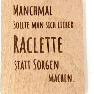 Pack of 8 raclette coasters with engraving instead of worrying. image 2