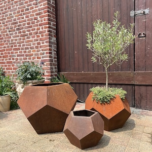 Flowerpot, Large Planter Made of Corten Steel | Size L | Gift Garden