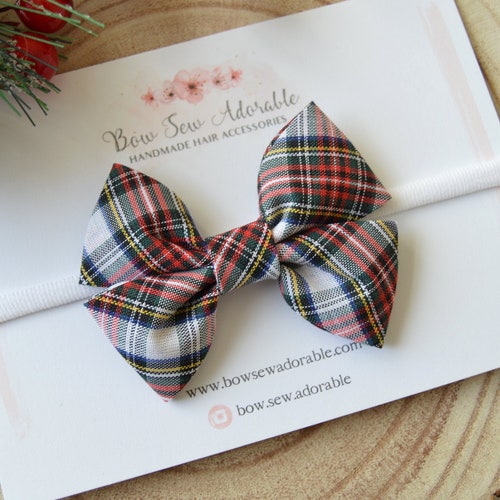 Christmas Hair Bow Baby Girl Bow Baby Headband Baby Bow Etsy