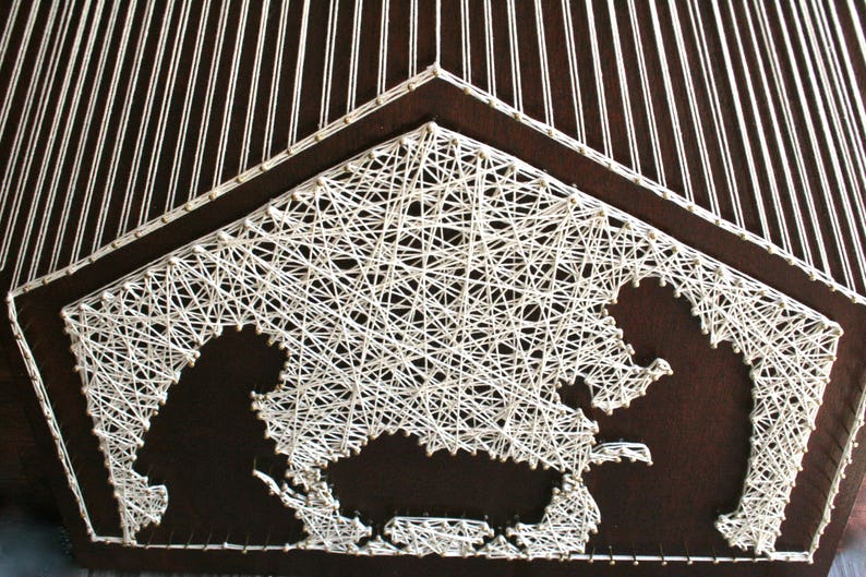 AVAILABLE SEASONALLY Nativity Scene String Art Patterns Etsy