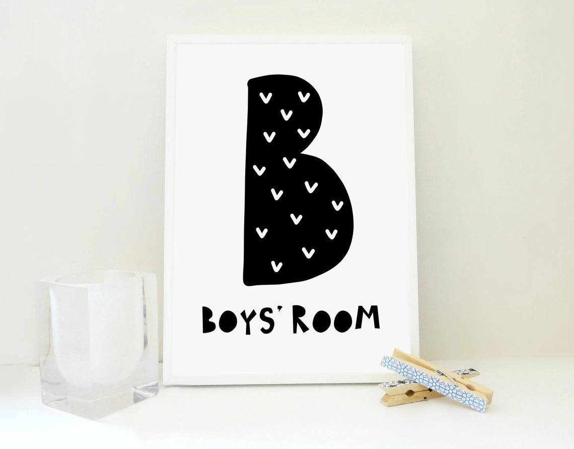 Boys Room Printable Print Boys Room Sign Door Sign Kids | Etsy