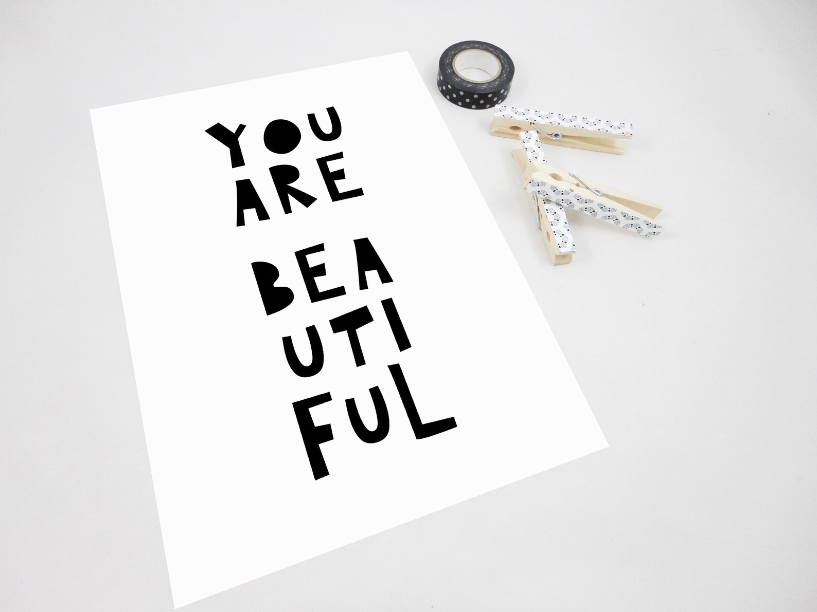 You Are Beautiful Art Print Beautiful Printable Etsy