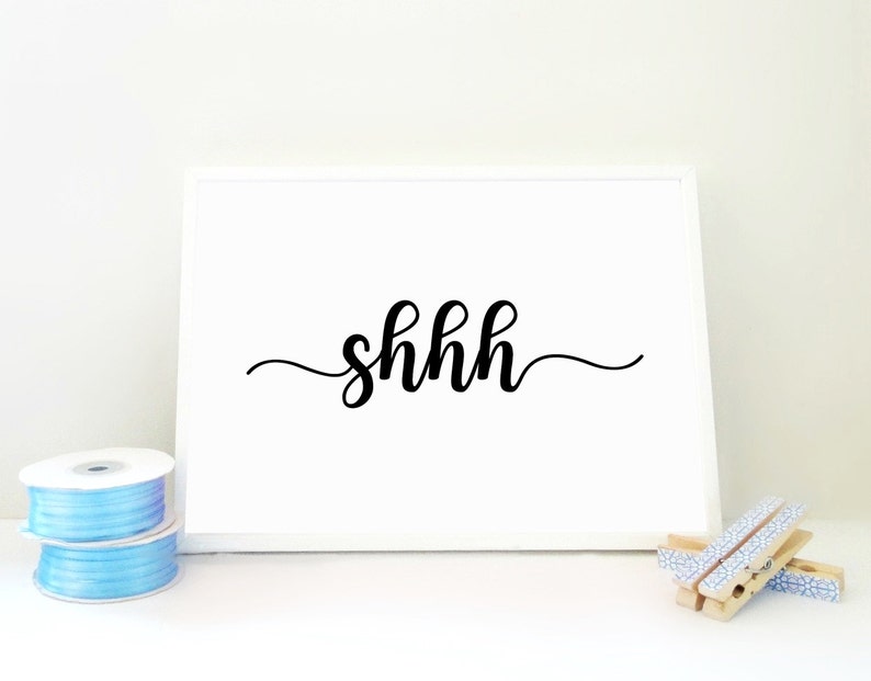 Shhh Printable Sleep Print Shhh Sign Quiet Sign | Etsy
