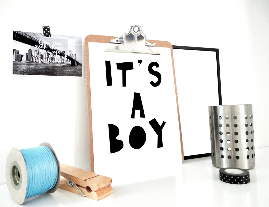 It's A Boy Printable Print It's a Boy Sign | Etsy