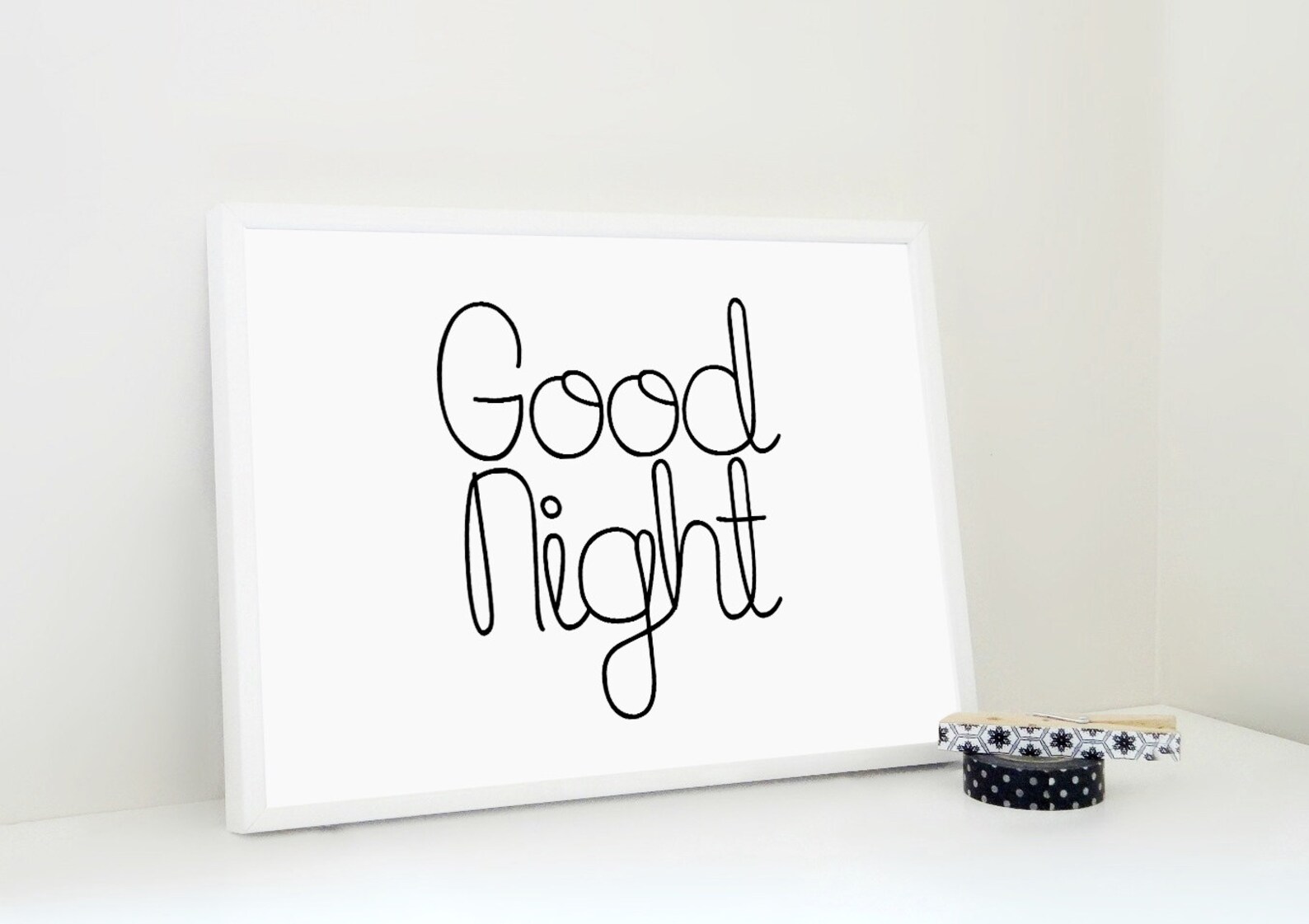Goodnight Printable Goodnight Art Print Nursery Decor | Etsy