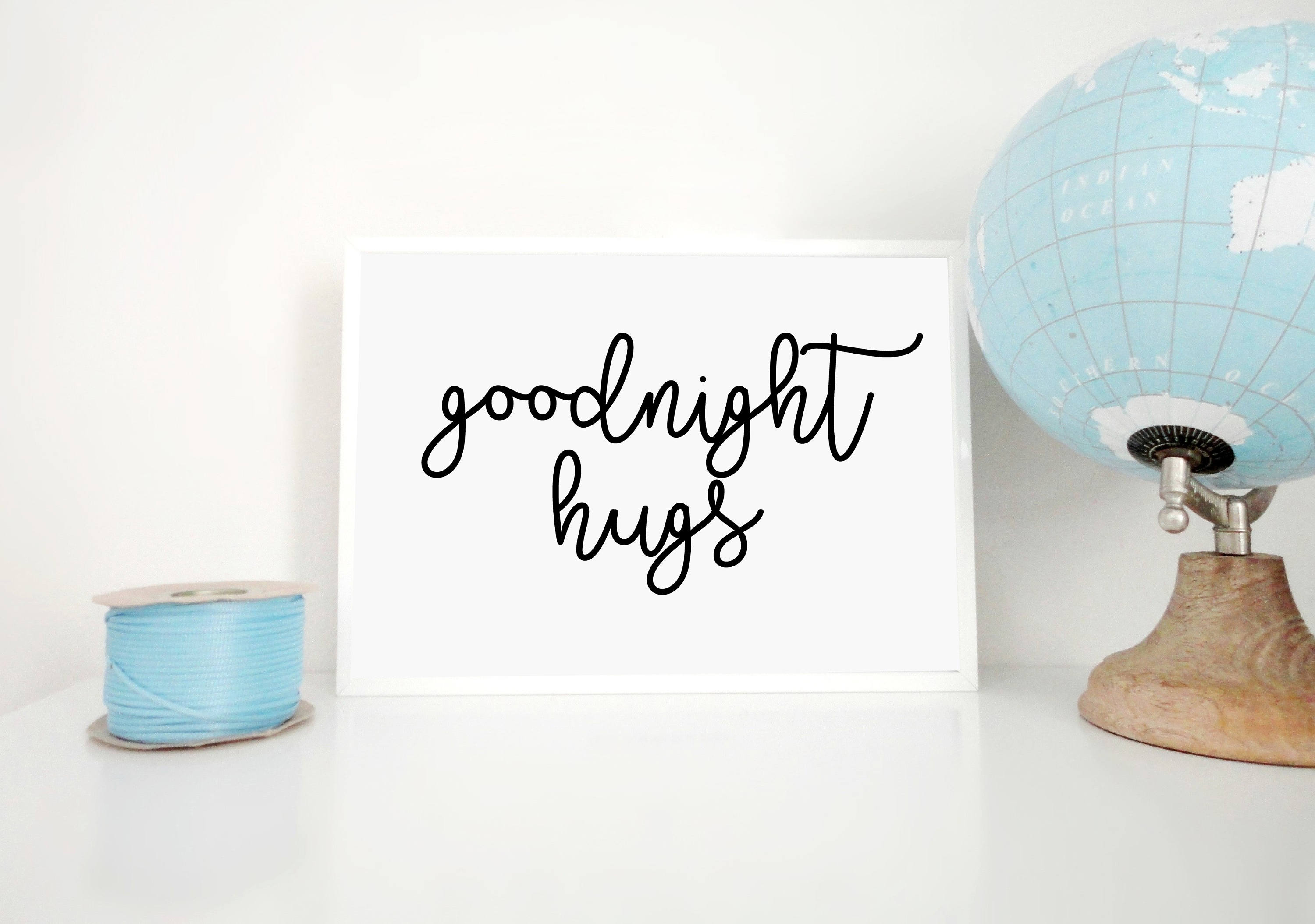 Goodnight Hugs Printable Baby Sleeping Sign Goodnight Print | Etsy