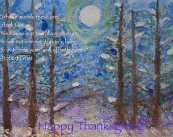 Thanskgiving Card with Robert Frost Quote