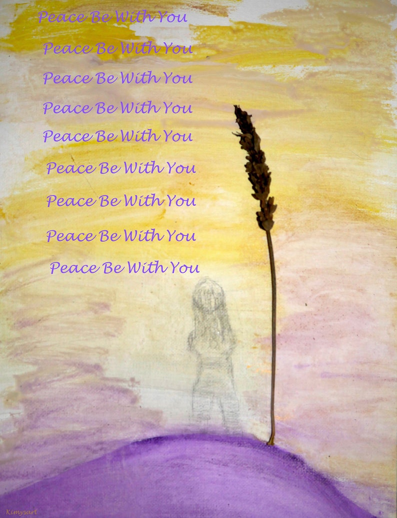 Peace Be With You Greeting Card and Envelope Etsy