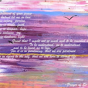 Prayer of St Francis Assisi Greeting card with envelope