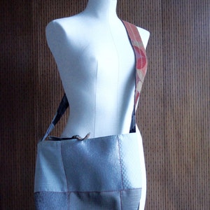 Modern Messenger Bag Laura Joan Orange and Silver image 5