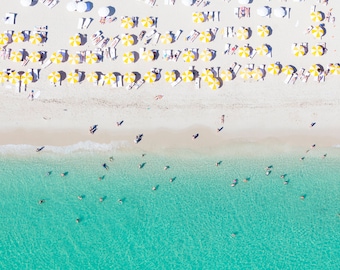 Miami Beach - Yellow and White III - Aerial Beach Photography  - Wall Art - Home Decor - Coastal Living - South Beach - Southern Florida