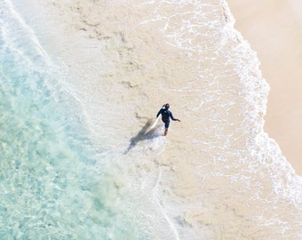 Jobos III - Puerto Rico Aerial Beach Photography  - Wall Art - Home Decor  - Coastal Living - Island - PR - Surf - Surfer